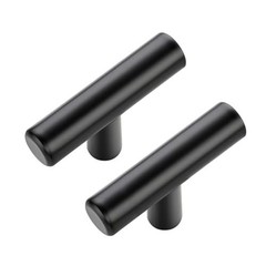 JOY DECOR Pack Cabinet KnobHandles, 2in Kitchen Single Hole Black -Set of 12-NEW