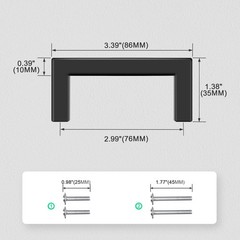 EZRENOVA 76mm (3″) Center to Matte Black 3 Inch Hole Centers,