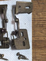 6 – NOS NEW Youngdale #6 Hinge Cabinet Door – ANTIQUE BRASS – ORIGINAL