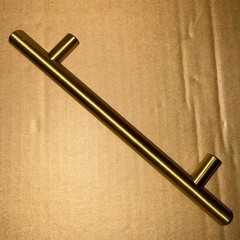 Kitchen Cabinet Handles 5-1/16-in,128mm champagne bronze cylindrical bar 5pack
