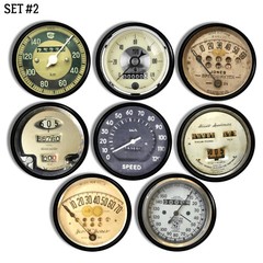 Speedometer Cabinet Knob Set Car Motorcycle Man Cave Decor Drawer Pull Handle