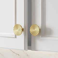 Luxury Gold Cabinet Knobs – 24 Pack Brushed Brass Drawer Handles for Kitchen