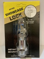 VINTAGE Keyed Showcase/Cabinet Lock Kit #913, Taylor Lock Co. New W/ Keys
