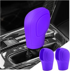 2 Pack Car Gear Shift Knob Cover, Anti-Slip Auto Knob Gear Stick Color: Purple