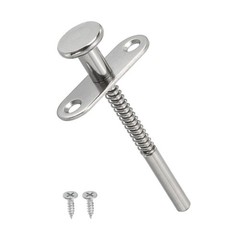 3.15 x 1.77 Inches Plunger Latches Spring with 2 Pcs M4 Screws Silver