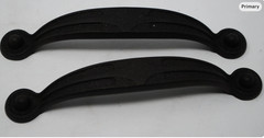 (2) Black Textured Decorative Cabinet Handle Drawer Pulls Black Matte Rivet Ends