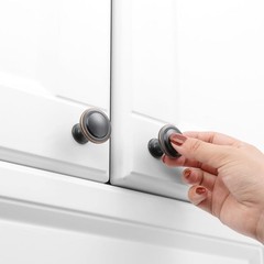 Round Cabinet Knobs Oil Rubbed Bronze Cabinet Pulls, Dia. 1-1/4 Inch, 10 Pack…