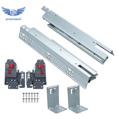 Soft Close Drawer Slides 1 Pairs,12 Inch Drawer Slides Bottom Mount Hidden 100LB