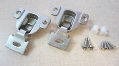 2 Blum 38.388-01 Cabinet Hinges w/ 38.3-02E10 Mount Plate 5/8” OL, plus Screws