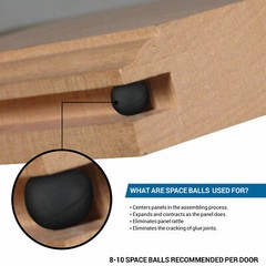 Space Balls Raised Panel Cabinet Door Spacers for 1/4″ Groove