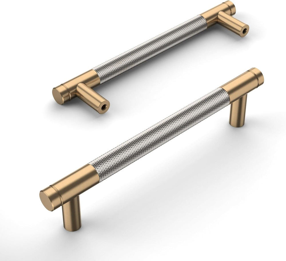 10 Pack Champagne Bronze Cabinet Pulls 5″ | Kitchen Cabinet Handles for Drawer D