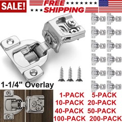 1-1/4 ” 108° Overlay Close Cabinet Hinges Kitchen Door Concealed Hinges Lot