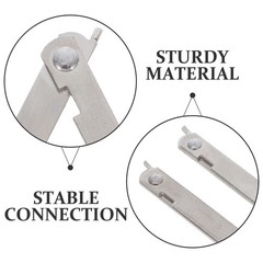 2Pcs Stainless Steel Foldable Table Connector Durable Adjustable for Home Tables