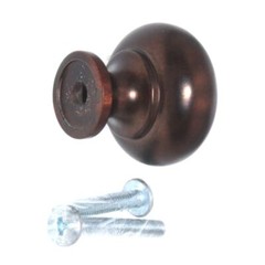 Style Selections Designer Bronze Gilt Etched Round 1 1/4″ Knob 40911