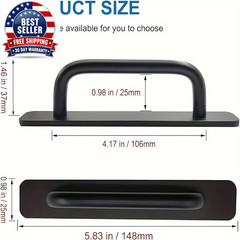 Adhesive Cabinet Drawer Handles,Aluminium Alloy Sliding Door Handles,Matte Black