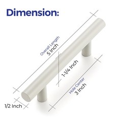 Ravinte 60 Pack 5 Inch White Stainless Steel Cabinet Pulls