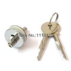 232 Glass Showcase Lock Glass Sliding Brass Cylinder Glass Door Lock Key Aliked