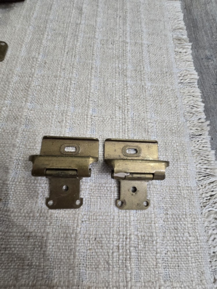 2 Vintage Amerock Overlay Self-Closing Cabinet Hinges 7541