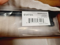 (3) Emtek Jasper 6 In C/C Bar Cabinet Pull Industrial Modern, Flat Black 86689US