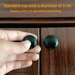 10PCS Round Modern Cabinet Knobs – Elegant Matte Black & Easy Installation