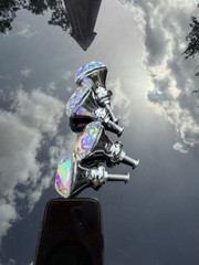 4Pcs Crystal Glass Cabinet Knobs AB Rainbow Diamond Drawer Pull Handles Chrome