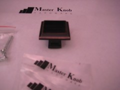 Square 1-1/4 Inch In BSN, AB and ORB Finish Kitchen Cabinet Handle Knob #1071