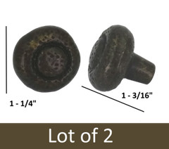 {Lot of 2} Hammered Dark Brown/Black Iron Cabinet Knobs – Overstock OEM