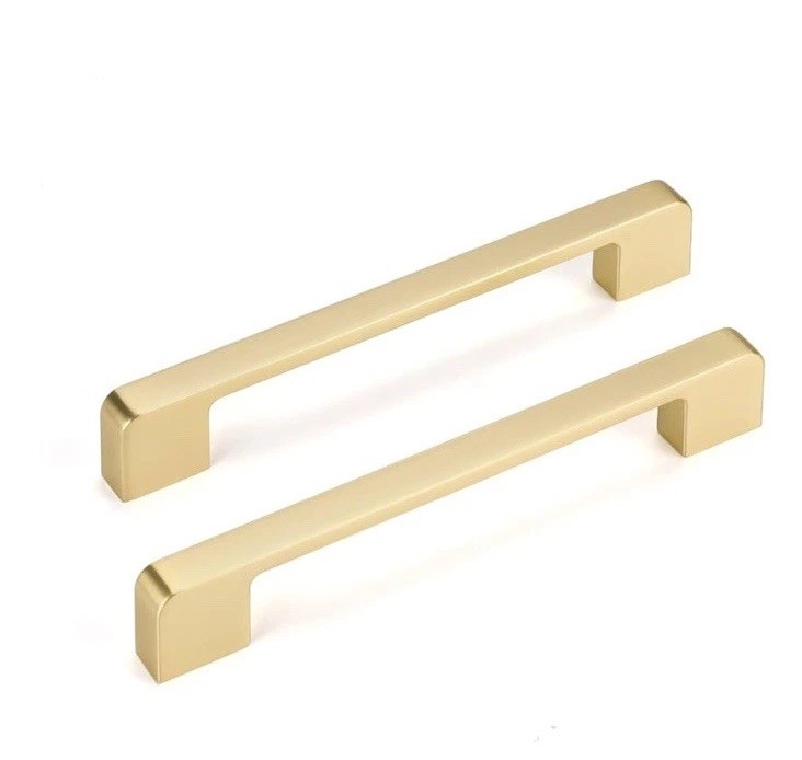 Lepatape 30 Pack 6 1/4”Brushed Gold Cabinet Pulls Zinc Alloy Handles for Kitchen