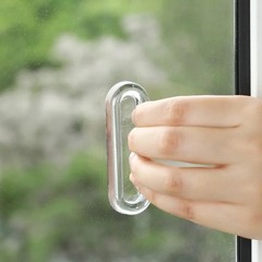 4PCS Self-Adhesive Transparent Door Handles – Soft Grip Cabinet Glass Sliding