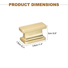 20 Pack Square Cabinet Knobs Gold Dresser Knobs Kitchen Cabinet Pulls