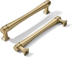 10 Pack 5 Inch (128Mm) Hole Center Champagne Bronze Cabinet Pulls – Solid Zinc A