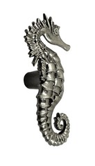 Seahorse Cabinet Knob Door Pull Nautical Coastal Ocean Kitchen Hardware Silver