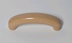 Vintage 3.75″ Beige Light Brown Ceramic Porcelain Drawer Cabinet Pull Handle