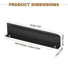 25 Pack Finger Edge Pull Furniture Drawer Handles 5″ Hole Center Black