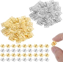 100Pcs Small Hinges for Jewelry Box 10 X 8mm Mini Hinges for Crafts, Tiny Hin