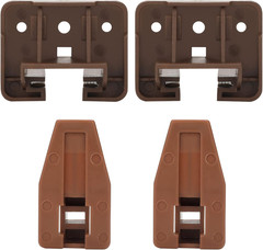 LONTAN DGSL01 Plastic Drawer Slides and Guides 2 Pack Drawer Replacement Part fo