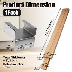 1 Pack Wooden Drawer Slides Bottom Mount – 16 Inch Classic Center Guide