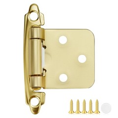 40 Pack 1/2 In Overlay Gold Self Closing Semi Concealed Cabinet Hinge
