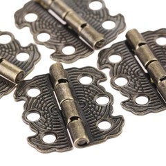 4/12pcs Antique Hinges &Screws For Cabinet Cupboard Closet Door Box Case 2 Color