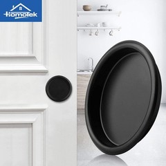 HOMOTEK Closet Door Finger Pull 2-1/16”, Easy Snap in 2 Pack, Black