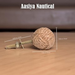 Set of 12 Jute Rope Cabinet Knobs – Beach Style Drawer Pulls & Door Pack of 12
