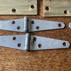 Lot Of 10 Butt Cabinet Or Door Hinges Vintage Assorted Styles