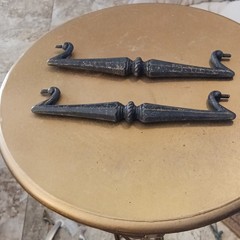 Metal Cabinet/Drawer Handle Pull Matte Black Traditional 8 in Center x2