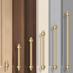 10 Pack 3.75″(96mm) Champagne Gold Cabinet Pulls Kitchen Cabinet Handles Brushed