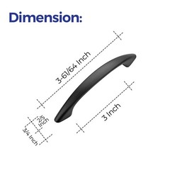Ravinte 30 Pack 3 Inch Cabinet 3-61/64 inch (100mm) x 3 inches (76mm), Black