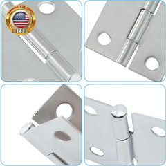 20 Pack Butt Hinges, 1 Inch Stainless Steel Small Hinges with Mounting Screws fo