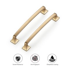 Ravinte Champagne Bronze Square Foot Arch Cabinet Pulls 6-1/4 Inch 30 Pack