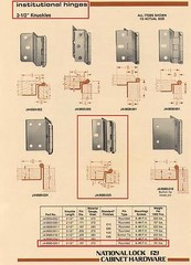 NATIONAL #J4-9585-025-US26D INSTITUTIONAL CABINET HINGE, DULL CHROME- PLATED