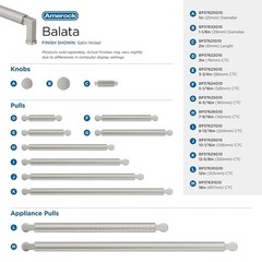 Amerock Balata Satin Nickel Cabinet Knob Pull BP37620G10 1 Inch 25mm Hardware