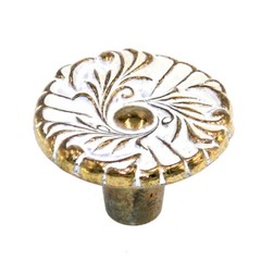 Vintage Washington Provincial Antique White 1 1/8″ Round Cabinet Knob 170R-WB